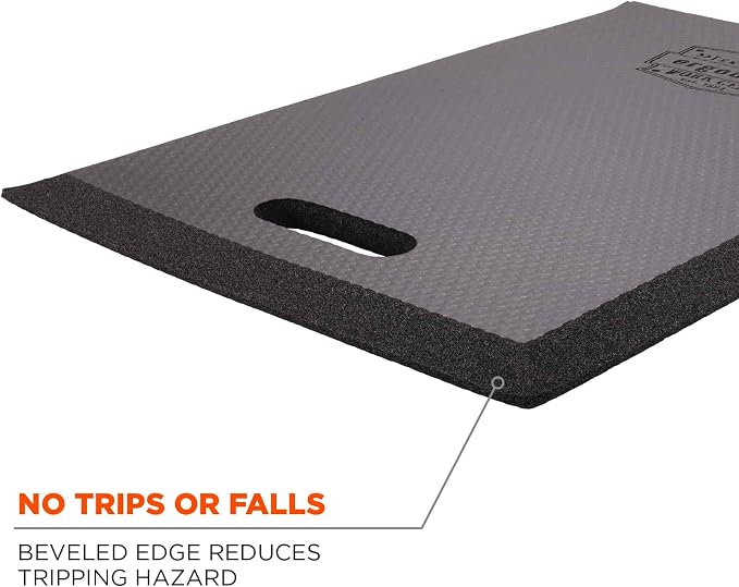 Ergodyne ProFlex 391 Kneeling Pad, Lightweight Kneeling Mat, Thin Foam Knee Cushion, XL, 18" x 36" x 0.5", Black