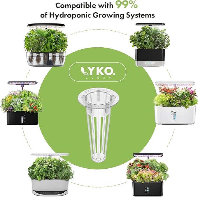 Lyko Gourmet Herb Seed Pod Kit for AeroGarden, iDoo, Ahopegarden, GARDENCUBE, 12 Pods with Basil, Parsley, Mint, Cilantro, Licorice, Hydroponics Growing System Kits for Indoor Garden