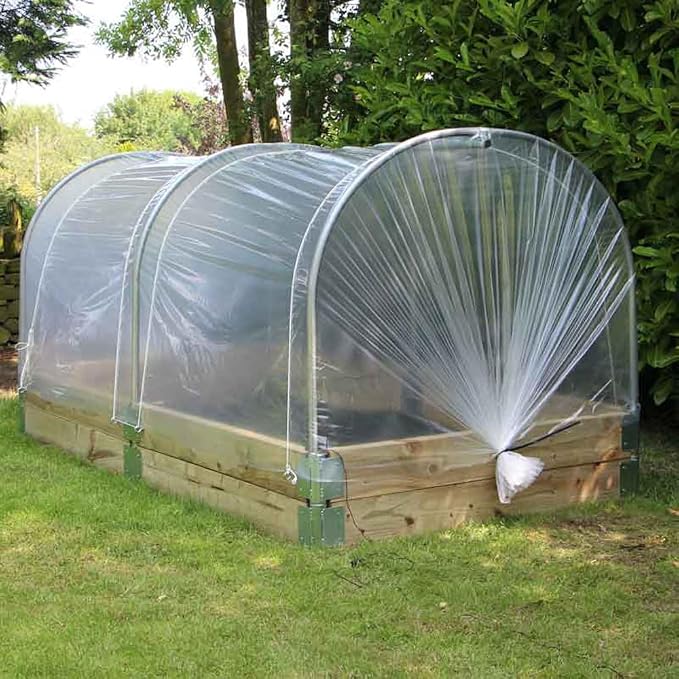 6.5x33 Ft Clear Plastic Floating Row Cover Freeze Protection, 2.4 Mil Polyethylene Plant Cover for Farm, Vegetable, Garden Beds, Greenhouse Plastic Sheeting for Frost Rain Snow Wind Against