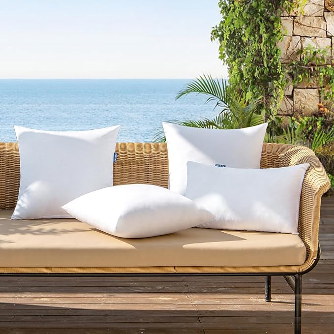 MIULEE 14x20 Pillow Insert Throw Pillow Insert, Outdoor Pillows Water-Resistant Premium Lumbar Outdoor Pillow Stuffer Sham for Couch Sofa Patio Furniture Cushion Porch Swing
