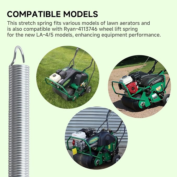 4113746 Extension Spring Compatible with Ryan Lawnaire IV Aerator 544908A 544909B 544910A, Compatible with Bobcat AE19 AE26 Lawn Aerator Lift Spring Replacement Parts