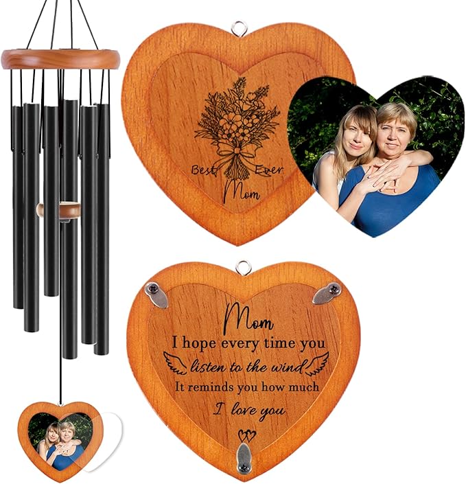 Gifts for Mom from Daughter Son,Mom Wind Chimes, Best Mom Ever Gift for Mama Mother in Law，32"
