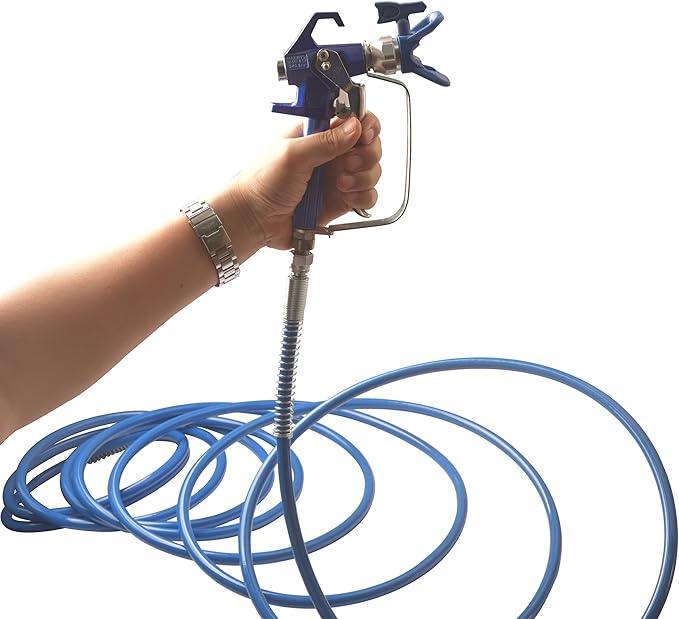 GDHXW 50FT Airless Paint Spray Hose Double Layer Braided Wire Upgraded 8500 PSI High Pressure Flexible Nylon Tube Universal Paint Sprayer 1/4 inch