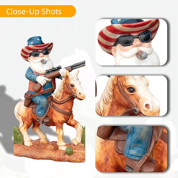Patriotic Gnomes, Military gnome,gnome,4th of July/Army/Armed Gnomes Fighting, for Men,USA, Military Gifts,Veteran Gifts,Desk Decor for Men,Mens Office Decor 002
