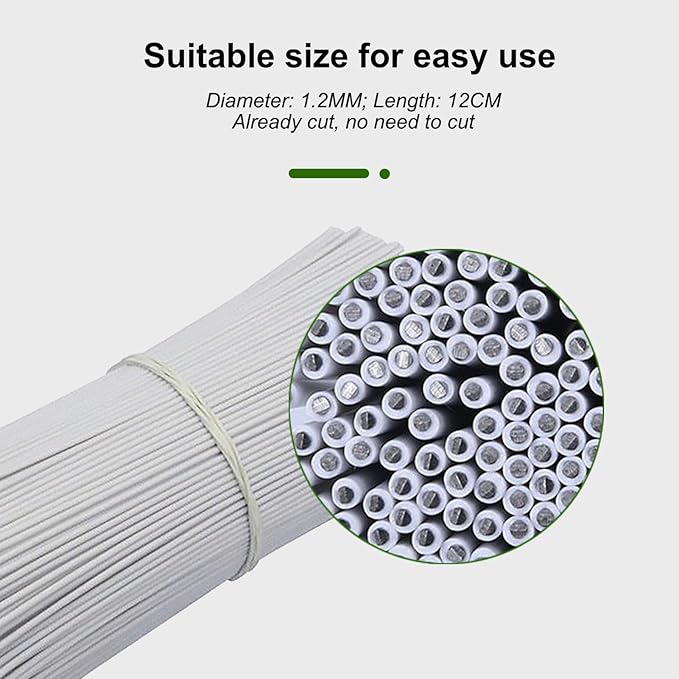 Plastic Twist Ties for Bags,4.7 Inch Cable Bread Ties Reusable Plant Wire Twist Tiesfor Household and Office Use (White 500pcs, 500pcs)