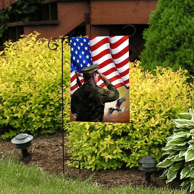 Briarwood Lane Saluting Soldier Garden Flag