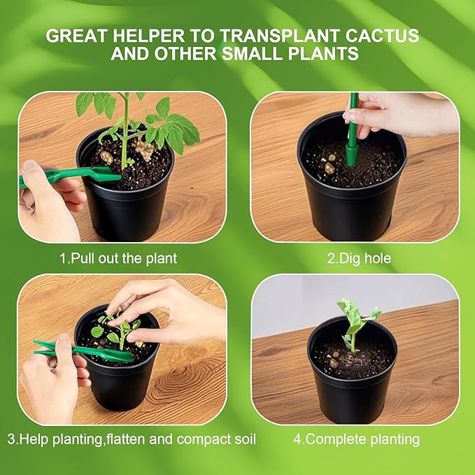 Seed Spreader 4PCS Sowing Seeds Dispenser Set Mini Seed Dispenser for Small Seeds Handheld Seed Planter Tool Seed Dibber Multifunctional Seed Spacer Gardening Tools