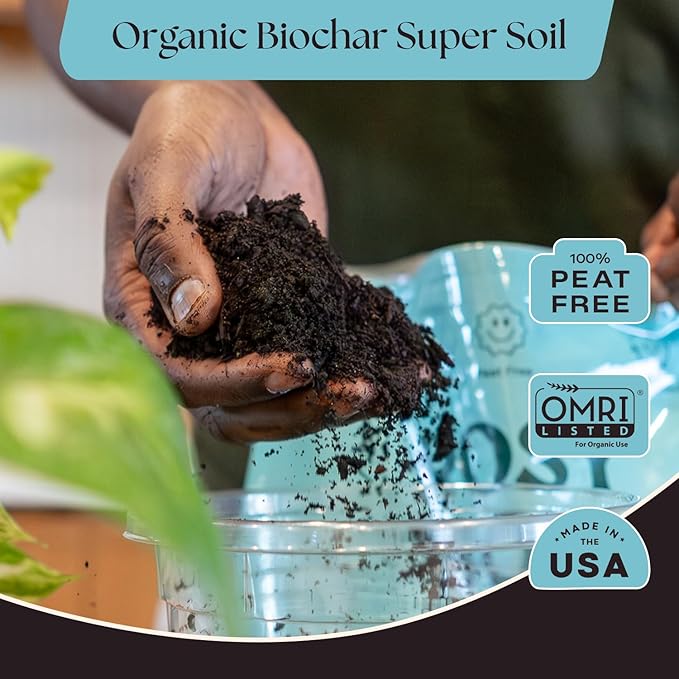 Rosy Soil Houseplant Potting Soil - 2 x 8 qrt, Organic Indoor Potting Mix with Biochar and Worm Castings for Monstera, Pothos, Tropical Indoor Plants - Peat Free - 8qt, Pack of 2