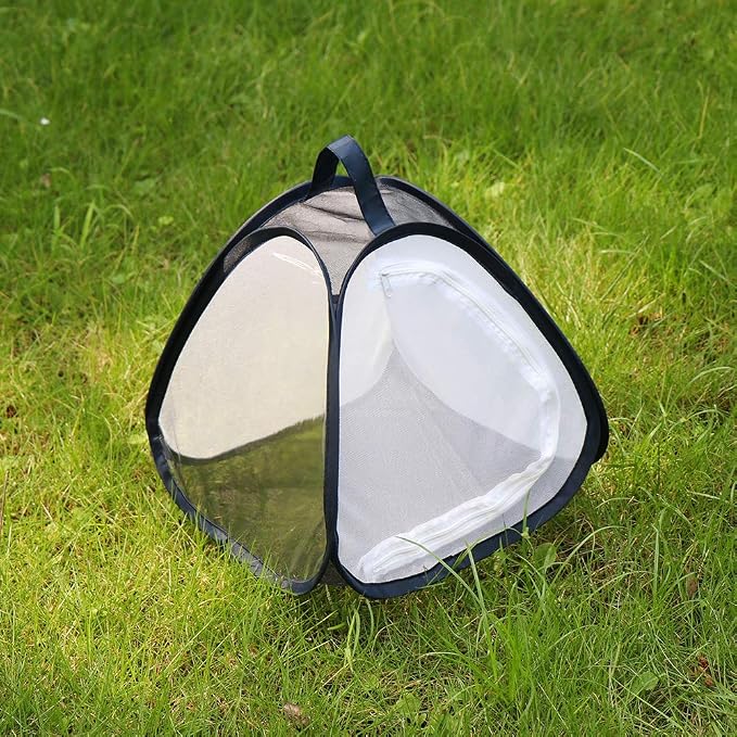 RESTCLOUD Mini Butterfly Habitat, Insect Mesh Cage, Bug Terrarium Pop Up 11" x 11" Tall
