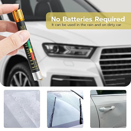 Mcbazel Paint Thickness Tester Meter Gauge, Magnetic Car Paint Coating Tester, Car Body Damage Detector, Waterproof Crash Test Check Tool for Used Car Inspection