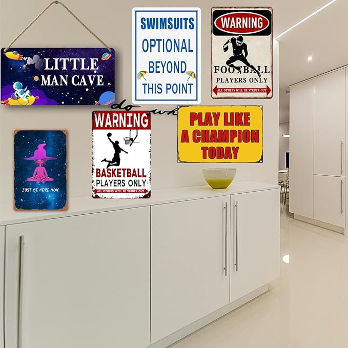 Swimsuits Optional Beyond This Point Metal Tin Sign No Clothing Sign For Pool Clothing Optional Beyond This Point Hot Tub Funny Pool Outdoor Wall Art 8x12 In