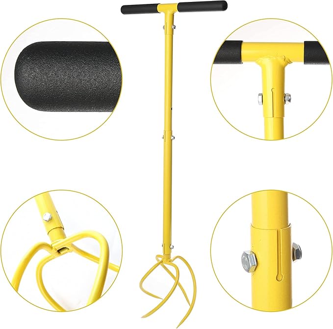 BARAYSTUS Garden Hand Tiller Garden Claw Twist Tiller Cultivator Tiller Soil Loosener Lawn Aerator Areator Loosen, Rototiller, Garden Bed and Plant Box Cultivator, Garden Tools.