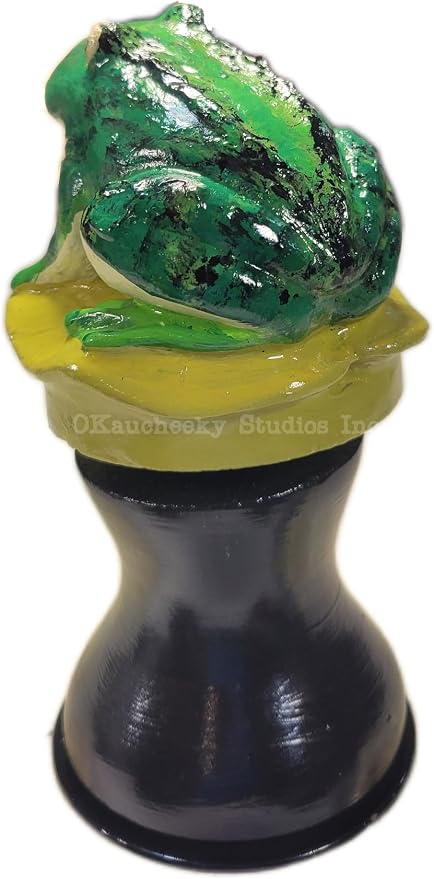 OKaucheeky, Decorative, Heavy-Duty, Steel, Rolling Hose Guide. Each Created as an Original Work of Art. 100% Hand-Painted and Made in The USA by a Women-Owned, Small Business. Frog