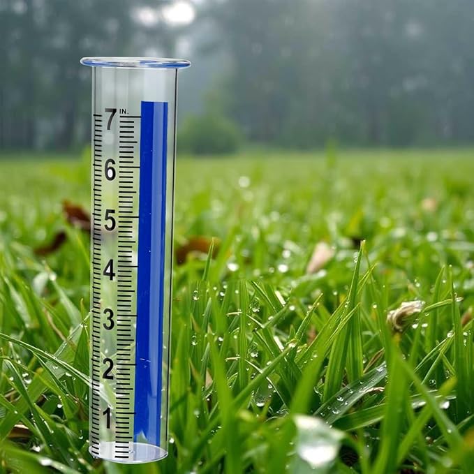 BinaryABC 2PCS Plastic Rain Gauge Replacement Tube,8.3 Inch Transparent Outdoor Rain Meter Tubes for Lawn Garden Yard Home