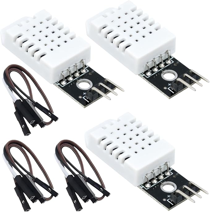 3Pcs DHT22 AM2302 Digital Temperature and Humidity Sensor Module | Replace SHT11 SHT15, Compatible With Arduino
