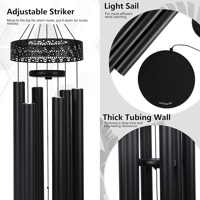 Extra Large Wind Chimes for Outside Deep Tone - 58'' Wind Chimes Outdoor Clearance, Deep Tone Wind Chime, Windchimes Outdoors, Memorial WindChimes, Sympathy Gift, Garden Patio Yard, Home Décor