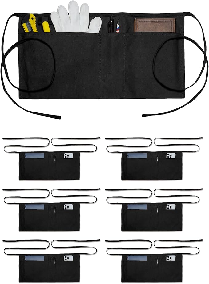 Canvas Work Waist Apron with 3 Pocket