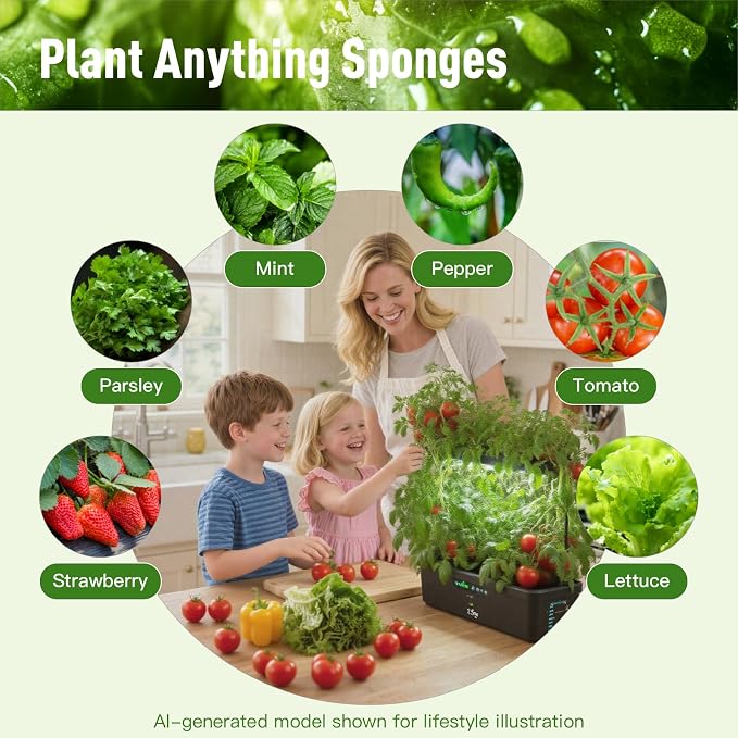 60 pcs Hydroponic Grow Sponges Seed Pods Replacement, Compatible with AeroGarden iDOO and Most Hydroponic Systems. Rapid Rooting Nursery Sponges.