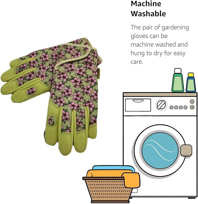 Gardening Gloves,Women Yard Work Garden Glove,Gifts | Thorn Proof,Puncture Resistant,Touchscreen,Gift,Leather,Spandex