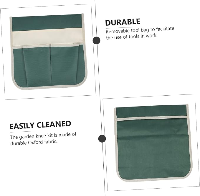 Garden Kneeler Tool Bag Large 600D Durable Organizer with Multiple Pockets Lightweight Foldable Pouch for Easy Storage of Gardening Tools 12.59X12.20X0.11In