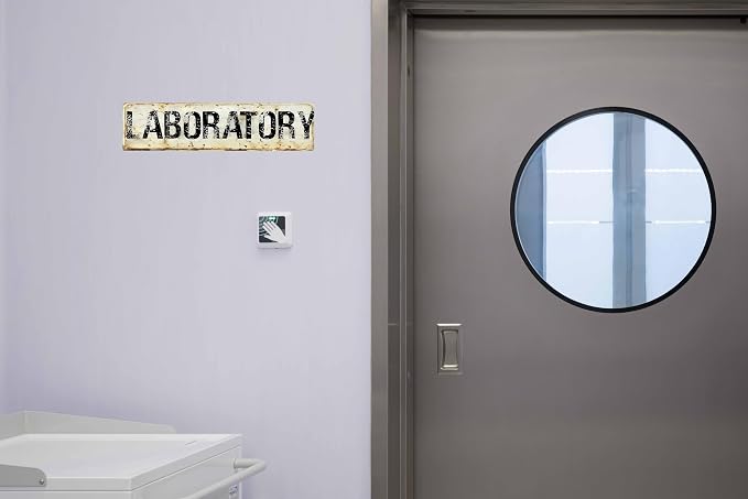 Vintage Tin Sign Retro Metal Laboratory Signs For Home Decor Stylish Wall Art Plaques Gift For Laboratory Home Bathroom Kitchen And Gothic Wall Decor In Every Room 4x16 In