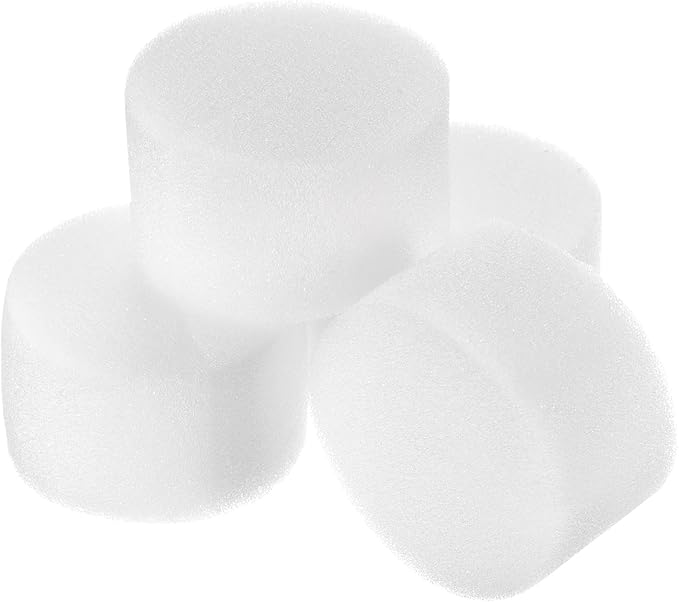 MECCANIXITY 50pcs Hydroponic Sponges, 1.97" Growing Media Cylindrical Sponges for Home Vegetable Flower Planting, White