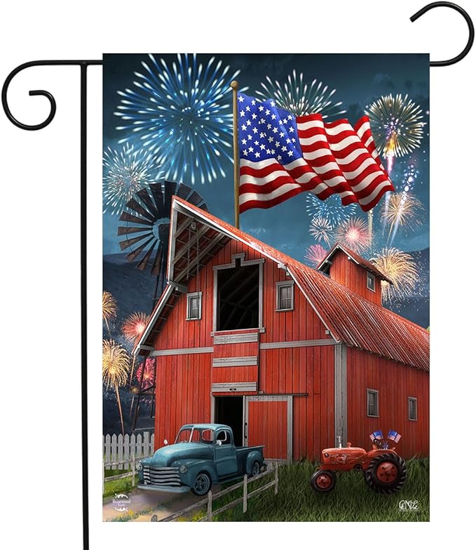 Briarwood Lane Summer Garden Flag 12x18 For Outdoor American Celebration Barn For Summer Garden Flag Flags For Outside
