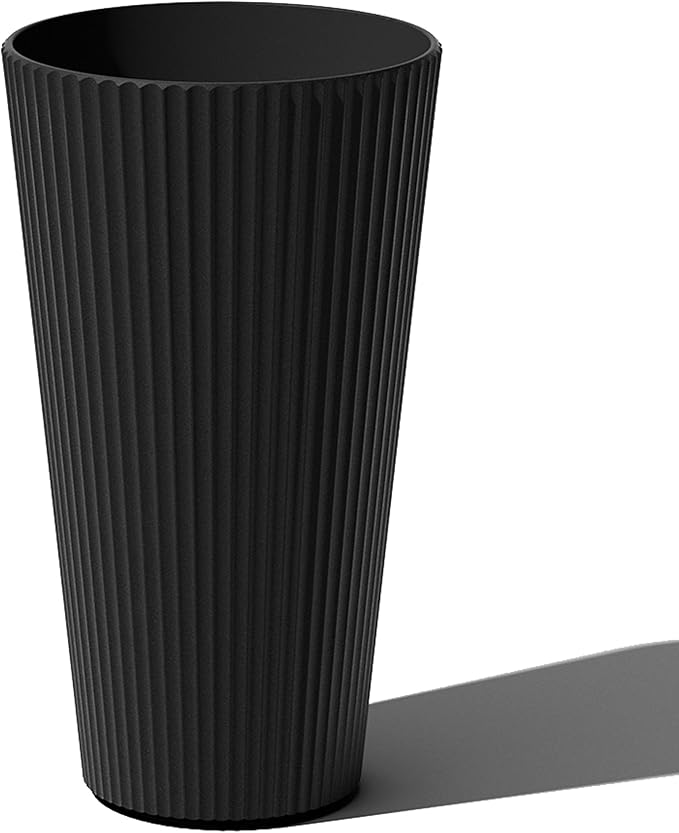 Veradek Demi Series Tall Planter for Porch, Patio, Backyard | Durable Plastic-Stone Composite Material | Modern Décor for Tall Plants, Grasses