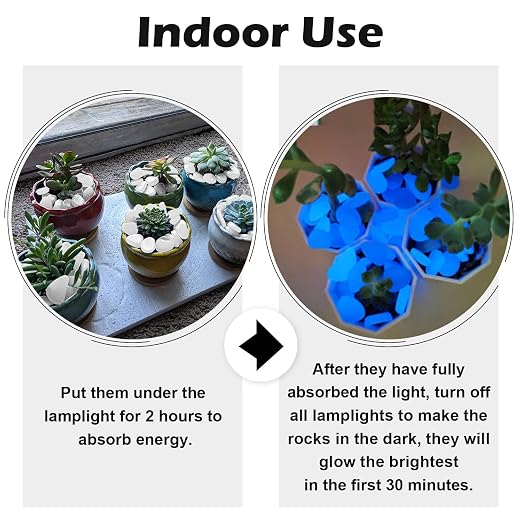 NAMTSO Glow in The Dark Rocks Outdoor, 200 pcs White Solar Rocks for Landscaping, Outdoor Decor Glow in The Dark Stones, Glowing Pebbles for Garden Backyard Patio Lawn Pond Fish Tank Aquarium Decor