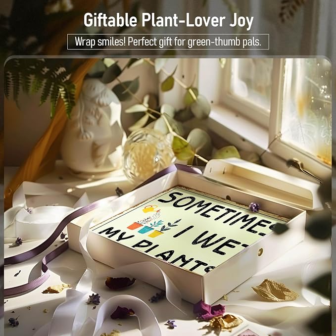 Sometimes I Wet My Plants Sign for Garden Wall Decor - Aluminum Rust-proof - Funny Garden Signs for Outside/Greenhouse - Gardening Gifts for Women/Plant lover, Metal Signs Vintage 12x8 Inch