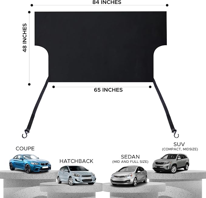 EcoNour Windshield Cover for Ice and Snow | Easy-Install with Adjustable Hooks & Storage Bag | Ice & Snow Protection | Anti-Theft Windshield Covers