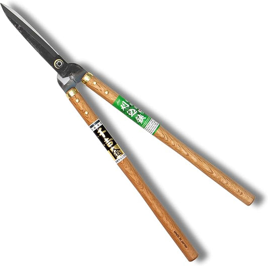 Fujiwara Japanese Hedge Shears 27.2 in (690 mm), Forged Garden Clippers with White Oak Handles, Precision Trimming Shears for Hedges, Shrubs & Landscaping - forest Originals