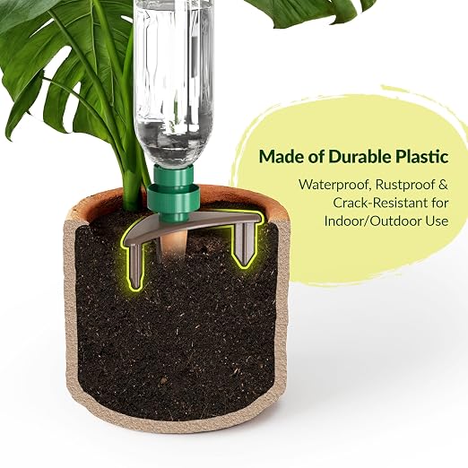 NiHome 12PCS Self-Watering Globe Support Stands for Terracotta Spikes, Compatible with Most Plant Watering Stakes, Stable 0.9" Hole Upright Hold, Durable Indoor Outdoor Planter Plastic Holders (Large)
