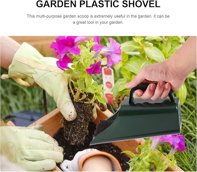 GANAZONO Plastic Soil Scoop Garden Cultivation Scoop Hand Scoop Hand Garden Scoop Trowel Shovel Cultivation Tool for Digging up Transporting Soil