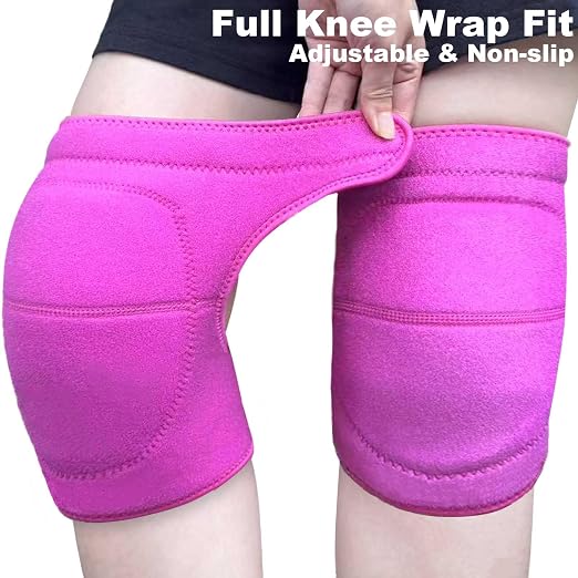 Knee Pads for Kneeling Work, Soft Garden Knee Pad for House Cleaning Worker, Waterproof Foam Cushion, Safety Knee Protector for Flooring and Carpet Installers, Prefect Gifts for Mens Womens Work, Pink L (1 Pair)