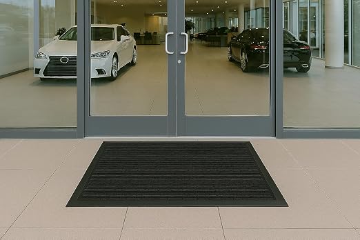 Guardian - MLL14030500 Clean Step Scraper Outdoor Floor Mat, Natural Rubber, 3'x5', Black, Ideal for any outside entryway, Scrapes Shoes Clean of Dirt and Grime