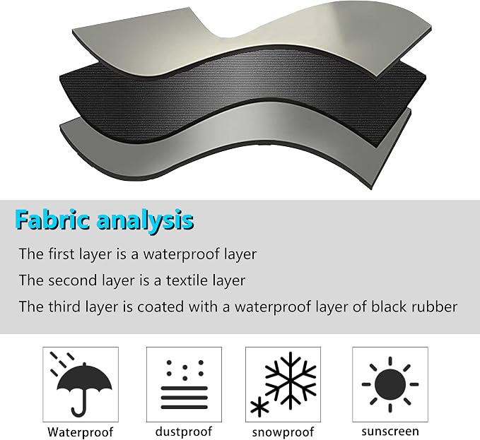 MBOOM Outdoor Fountain Cover 36" D x 42" H, Heavy Duty 600D Oxford Waterproof Guard with Front Zipper, Windproof Dustproof Fountain Cover for Winter Garden Patio Backyard Use