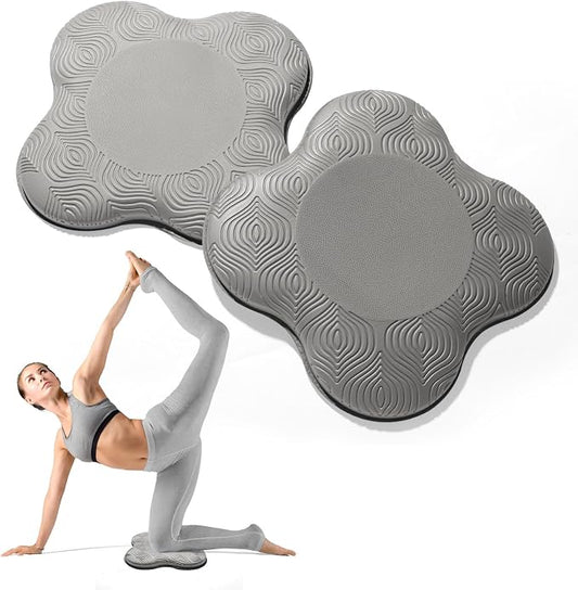 2 Packs Yoga Knee & Elbow Cushions - Extra Thick Foam for Knees, Elbows, Wrists, Hands & Head - Pilates & Kneeling Pads - Support Foam Pads for Women & Men