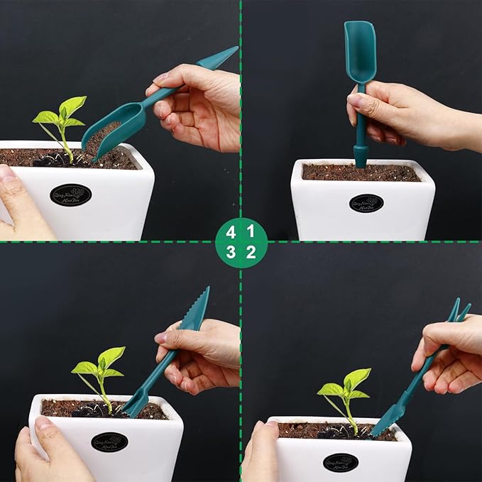 Seed Spreader 12PCS Sowing Seeds Dispenser Set Mini Seed Dispenser for Small Seeds Handheld Seed Planter Tool Seed Dibber Multifunctional Seed Spacer Gardening Tools