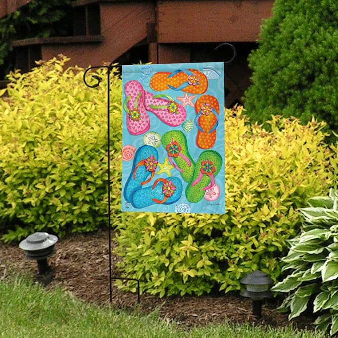 Briarwood Lane Summer Flip Flops Nautical Garden Flag
