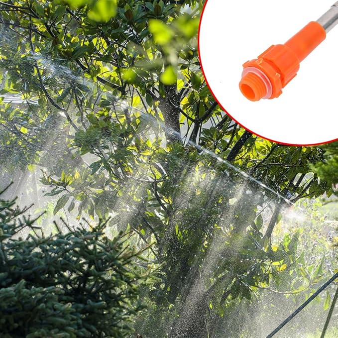Telescopic Spray Wand, 2.6m Stainless Steel Hose Tank Sprayer Wand Extendable Watering Wand for Long Distance Greenery Irrigation Plant Sprinkle Tool for Home Garden Wide Range Fine Mist