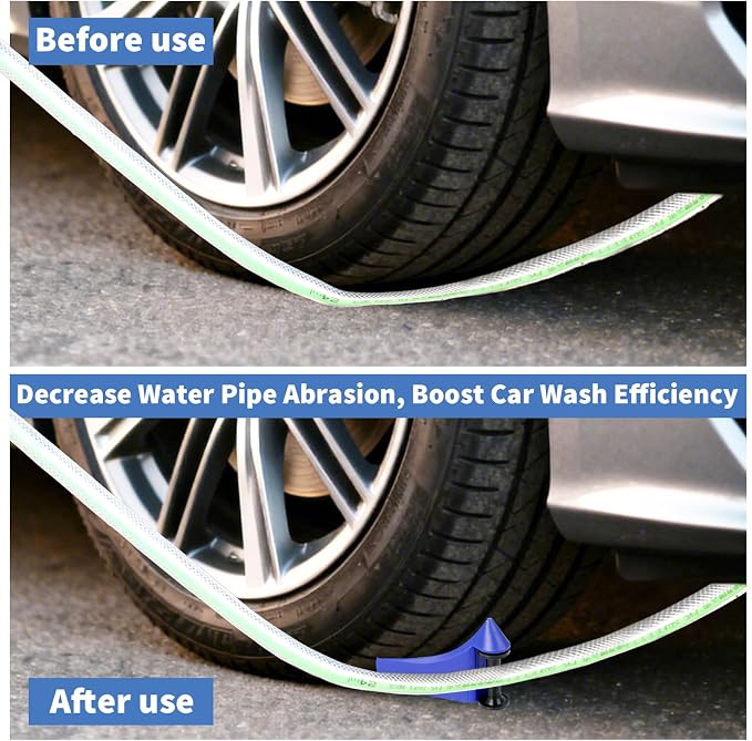 8 Pcs Car Hose Guide Plastic Blue Tire Roller Washing Hose Detail Tool for Car Cleaning Accessory