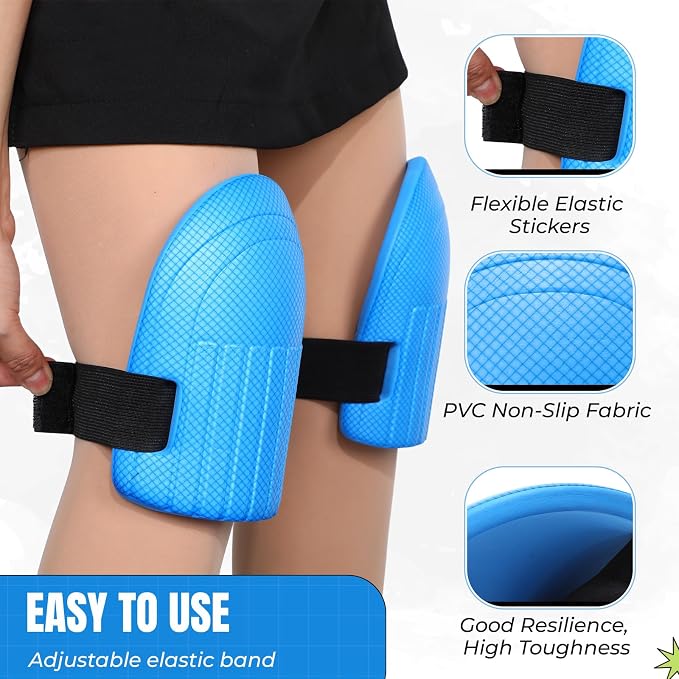 WinnerWhy Gardening Knee Pads for Women and Men Lightweight Waterproof Foam Knee Pads for Gardening and Housework with Adjustable Hook'n'Loop Straps(Blue)