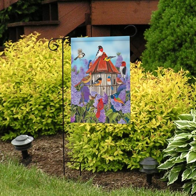 Briarwood Lane Birds and Lilacs Spring Garden Flag