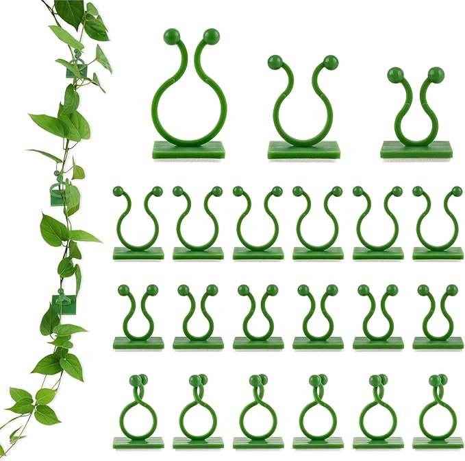 ZUFECY 120PCS Plant Wall Clips, 3-Size Invisible Vine Clips for Climbing Plants, Also for Cable Management and Indoor Decoration