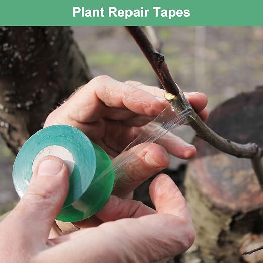 M METERXITY 3-Pack Grafting Tape, 131yards x 1.6"(l x W) Tree Grafting Tape Per Pack, Plant Repair, Stretchable Floristry Film for Tree/Fruit/Poly Budding