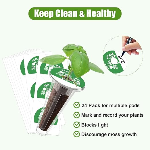 51 Pcs Grow Sponges and Plant Food Compatible with Aero Garden and All Brands - Seed Pods Lables and Indoor Plant Fertilizer for Z214 Indoor Garden Hydroponics Growing System
