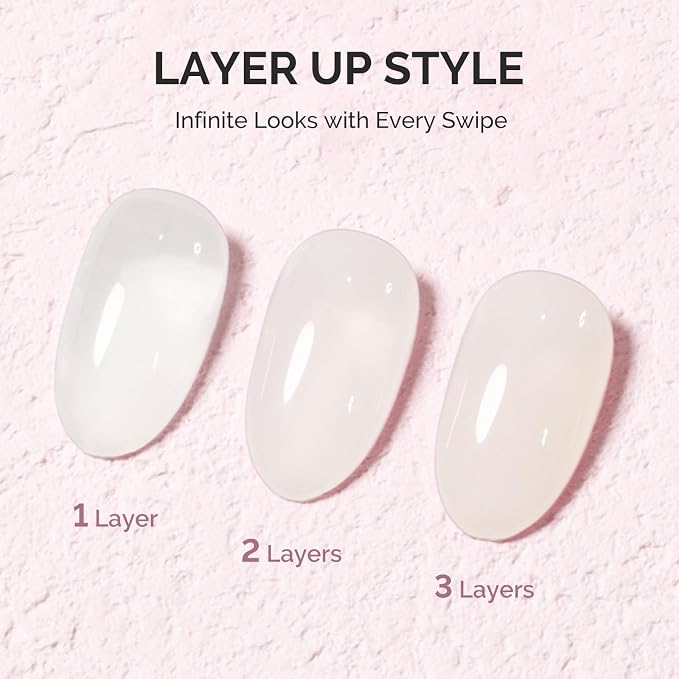 MelodySusie Milky White Gel Nail Polish, 0.5Fl.oz Jeweliver Gel Polish Milky Natural Color Sheer Soak Off UV LED Light Cure Gift for Women Girls Nail Art Manicure DIY at Home JG36
