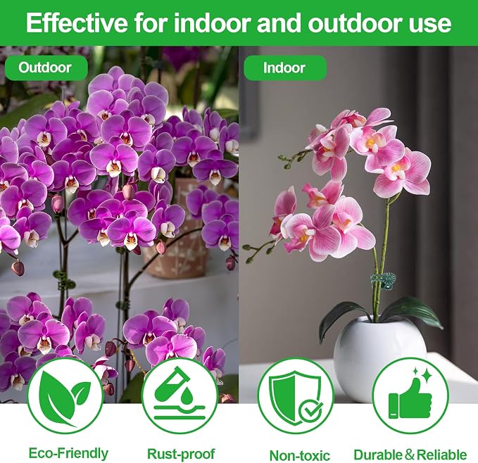 50 Pcs Plant Clips Orchid Clips,Plant Orchid Support Clips,Flower and Vine Clips，Garden Clips，Plant Clips for Climbing Plants