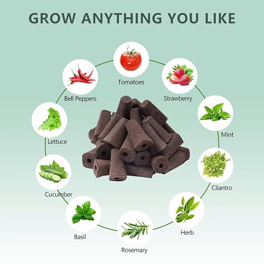 YBB 50 PCS Hydroponic Seed Pods Growth Sponges, Plant Starter Pods, Compatible with IDOO, QYO, LYKO Hydroponics Garden Growing System with Plant Labels (Square)